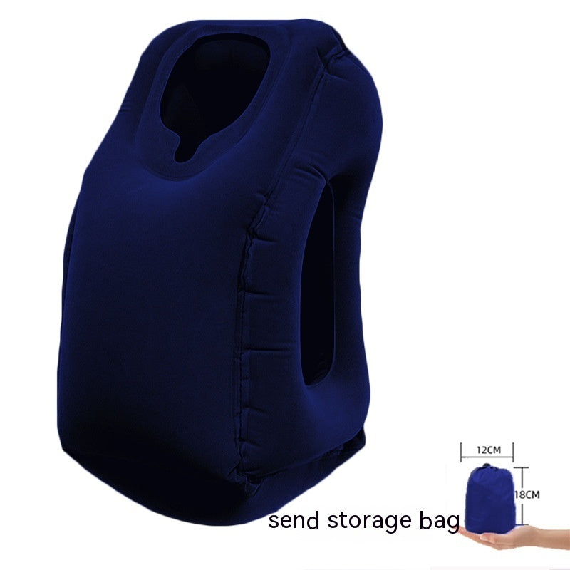 Inflatable Pillow for Airplane Travel