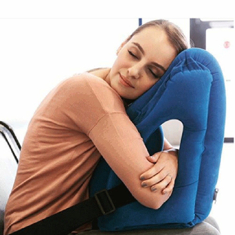 Inflatable Pillow for Airplane Travel