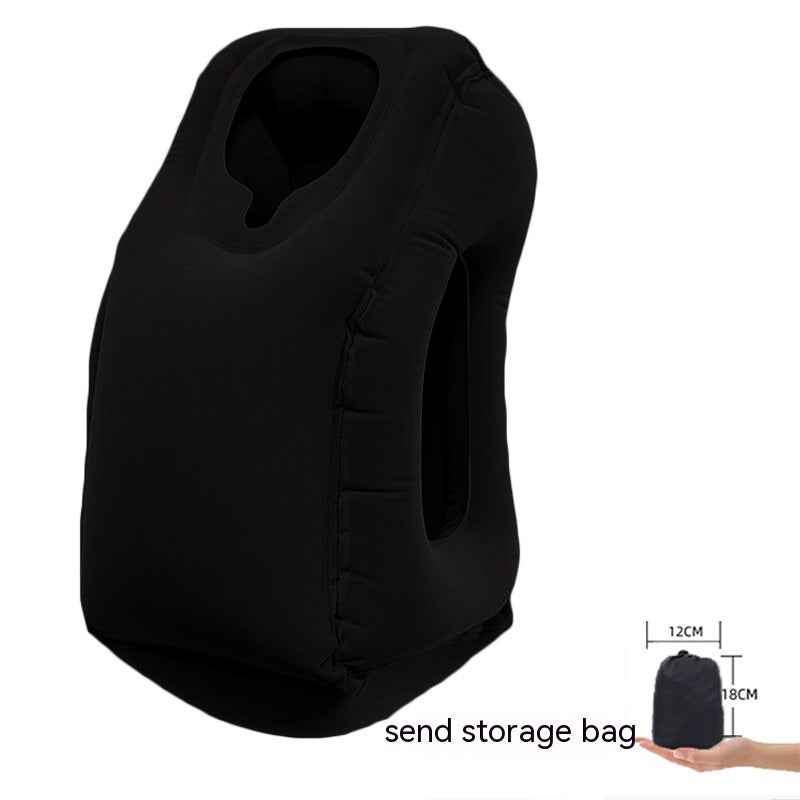 Inflatable Pillow for Airplane Travel