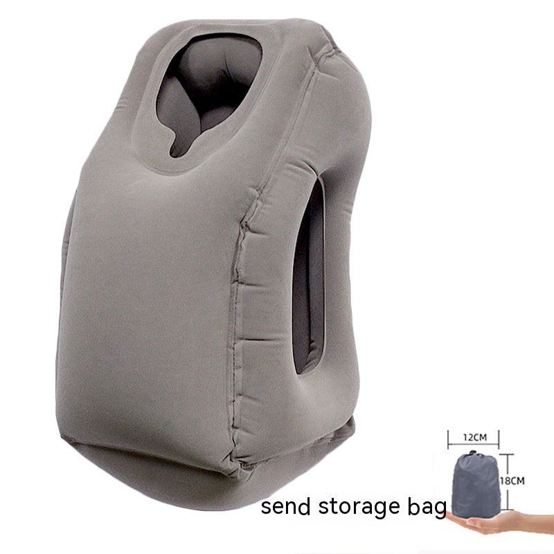 Inflatable Pillow for Airplane Travel