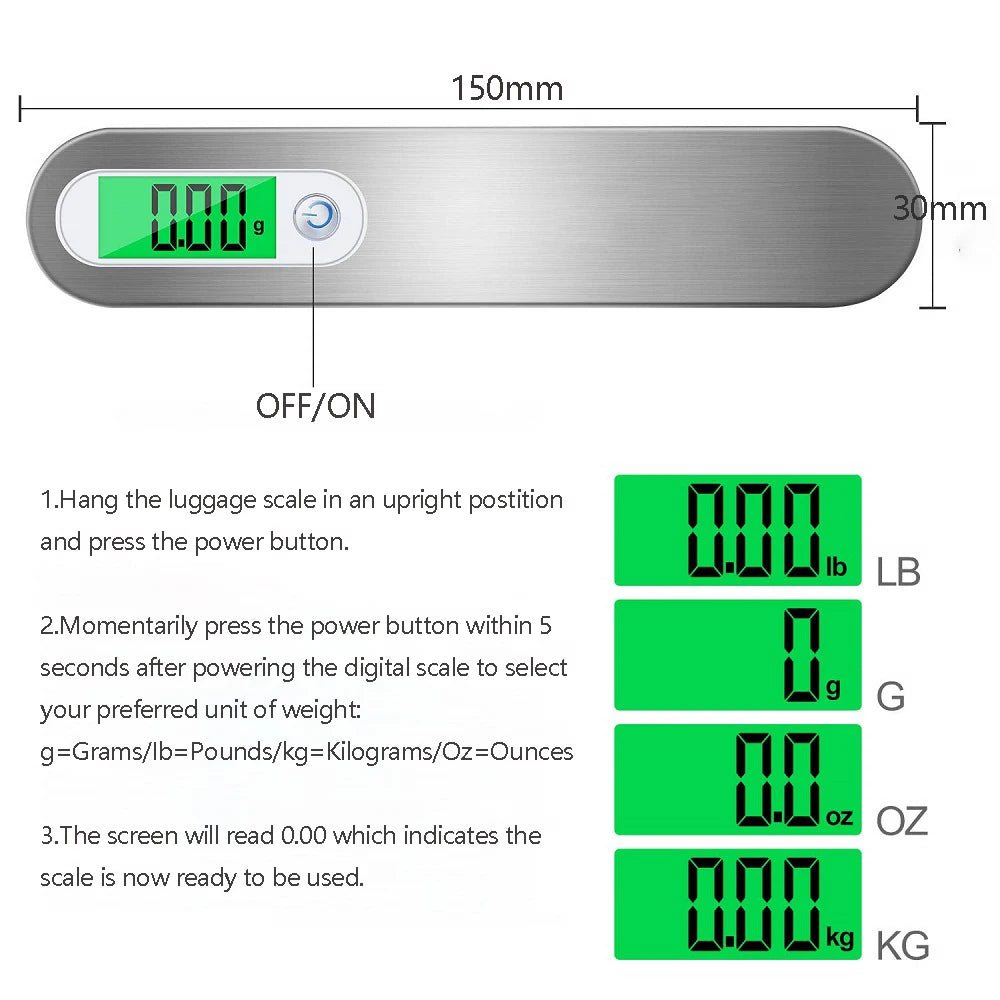 Portable Digital Hanging Scale - Everything Travel